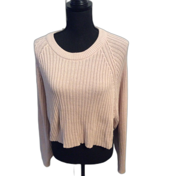 New NWT Aeropostale XL Cropped Pink Sweater Comfy - Picture 1 of 6